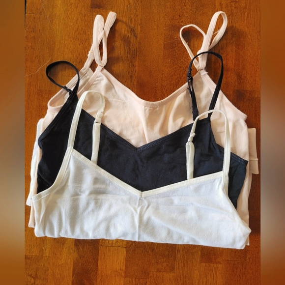 Aeropostale Favorite Cami (2) Black, White, and (1) Cream Unknown Brand XS/TP - Picture 1 of 6